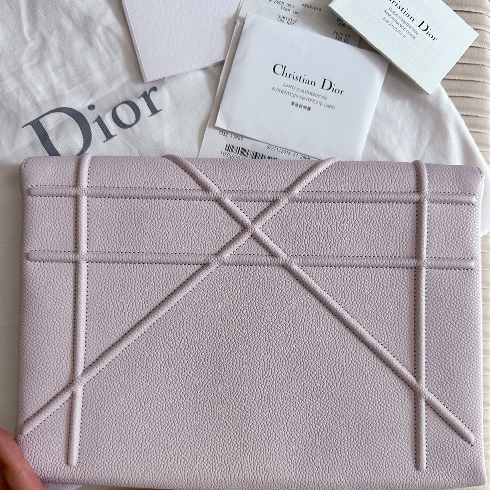 Dior Pink Leather Clutch with Receipt and Dust Bag - Picture 3 of 15
